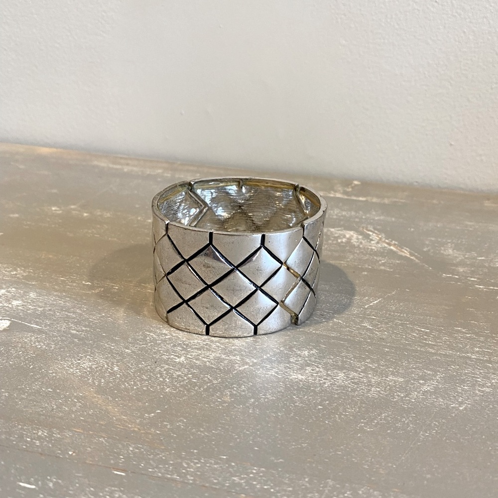 Silver Plated Bracelet Vintage Statement Unique